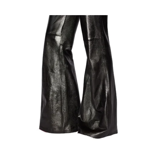 Lambskin Wide-Leg Trousers