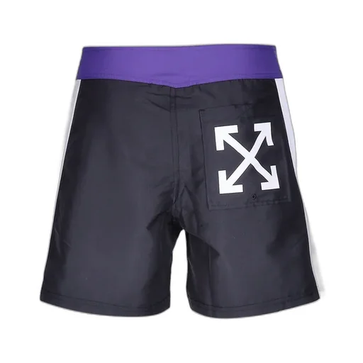 Off-White Logo Printed Drawstring Swim Shorts