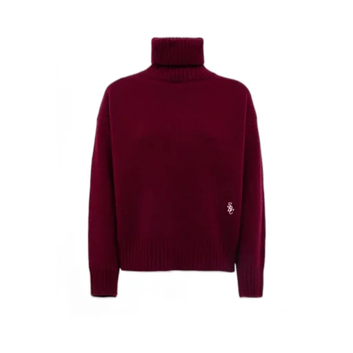 Sporty & Rich Logo Embroidered Knitted Sweater