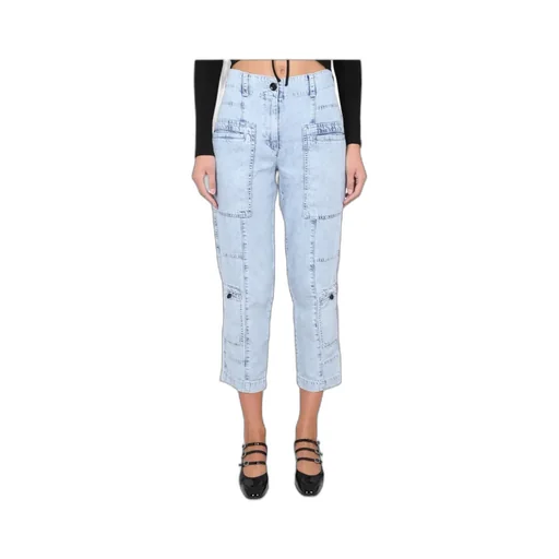 Proenza Schouler White Label Chambray Straight Leg Jeans