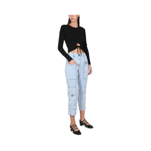 Proenza Schouler White Label Chambray Straight Leg Jeans