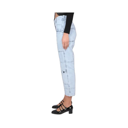 Proenza Schouler White Label Chambray Straight Leg Jeans
