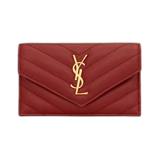 Cassandre Matelassé Flap Card Case In Quilted Leather