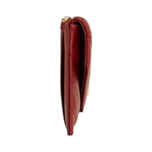 Cassandre Matelassé Flap Card Case In Quilted Leather