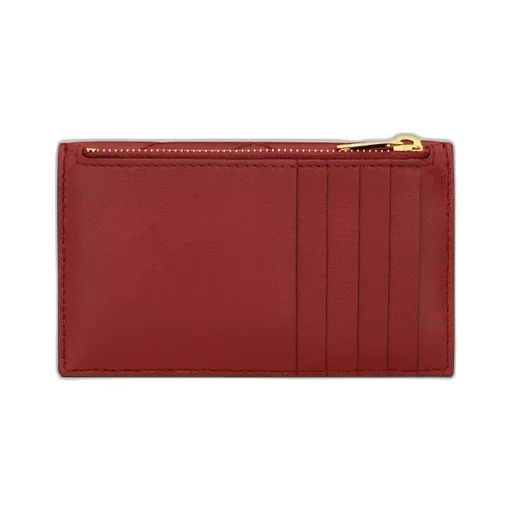 Cassandre Matelassé Flap Card Case In Quilted Leather