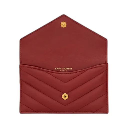 Cassandre Matelassé Flap Card Case In Quilted Leather