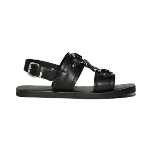 Stud-Detail Calf-Leather Sandals