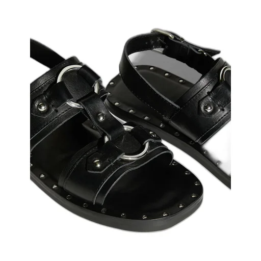 Stud-Detail Calf-Leather Sandals