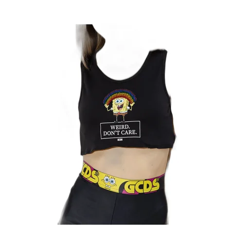 Graphic-Print Cropped Vest