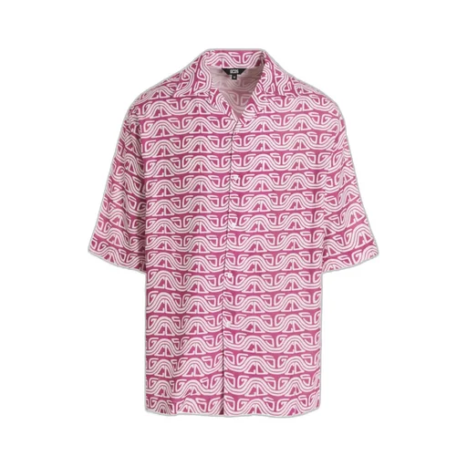 Gcds Waved Logo Printed Buttoned Shirt