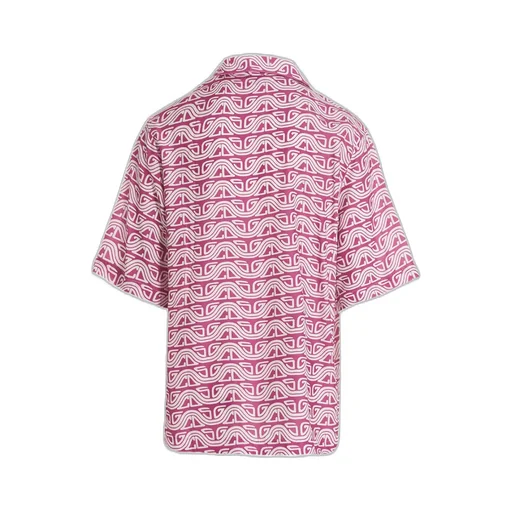Gcds Waved Logo Printed Buttoned Shirt