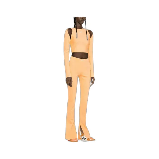 Off-White Sleek Logo Printed High Waist Leggings