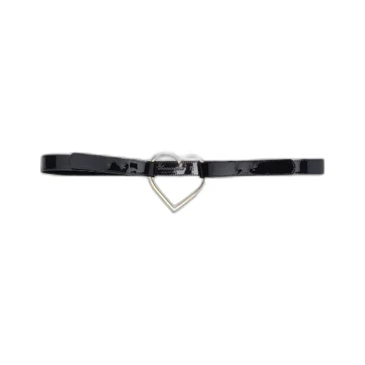 Blumarine Logo Embossed Heart Buckled Belt