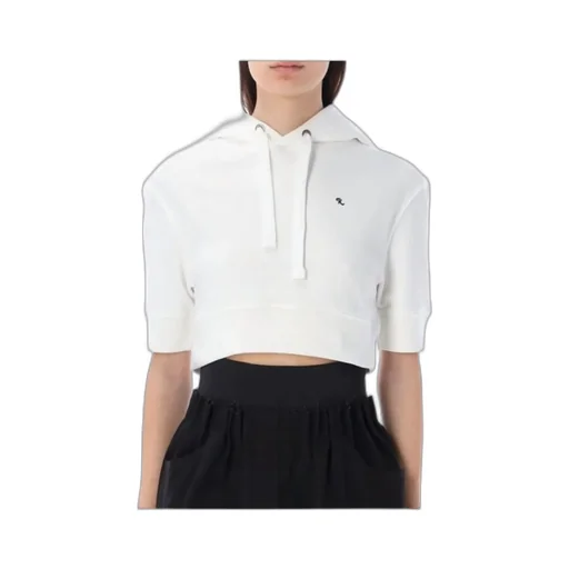 Raf Simons Drawstring Cropped Hoodie