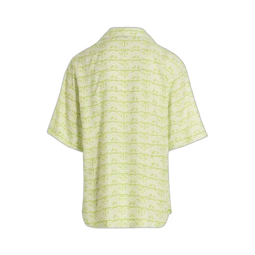 Gcds Waved Logo Printed Buttoned Shirt
