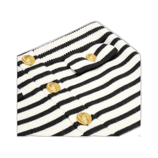Mini Bustier Dress In MariniÈRe Striped Wool