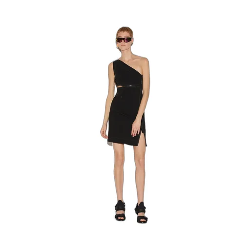 Dsquared2 One-Shoulder Zip-Detailed Sleeveless Mini Dress