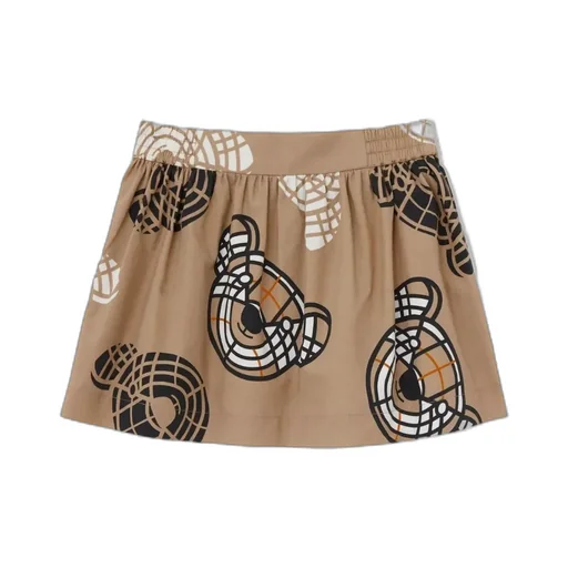 Thomas Bear-Print Cotton Skirt