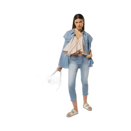 Dondup Whiskering Effect Cropped Jeans
