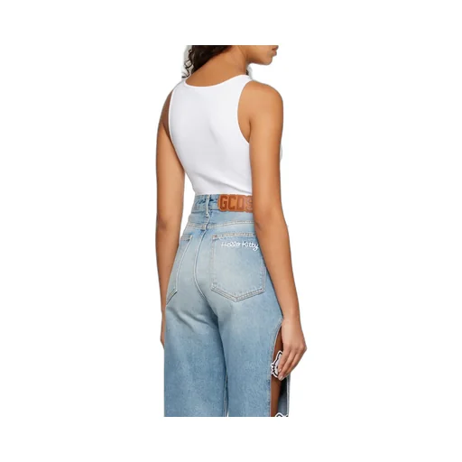 Logo-Print Sleeveless Bodysuit