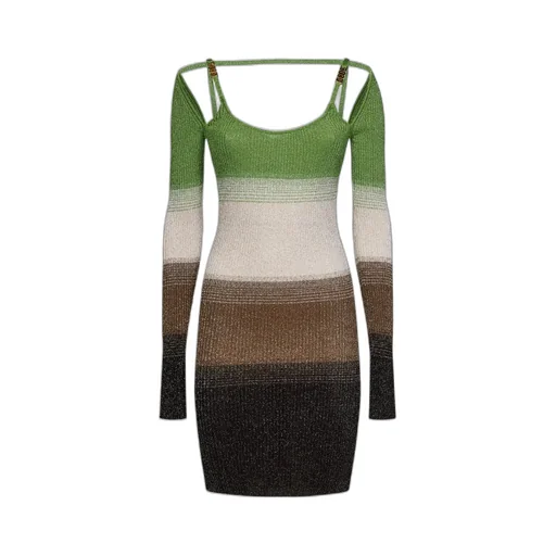 Knitted Striped Mini Dress