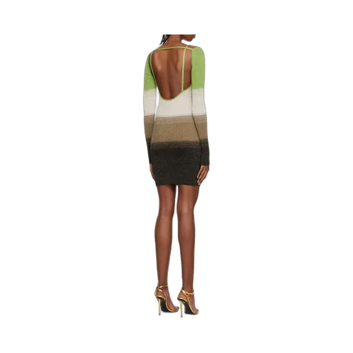 Knitted Striped Mini Dress
