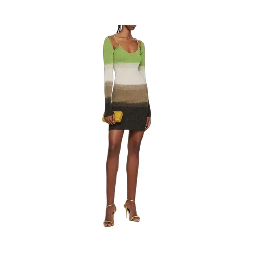 Knitted Striped Mini Dress