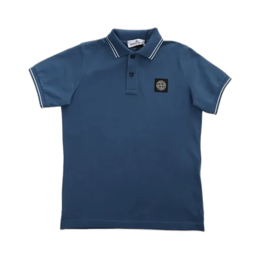 Stone Island Junior Compass-Patch Short-Sleeved Polo Shirt