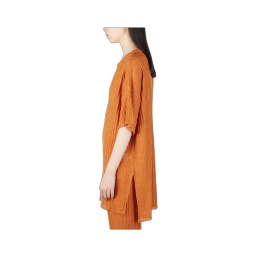 Short-Sleeved Ribbed Sweater