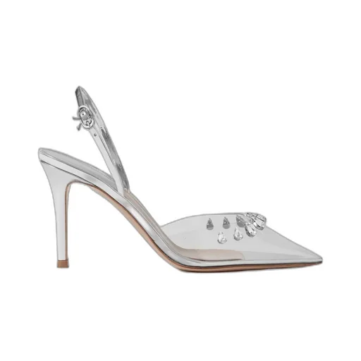 Logo Metallic High Heels