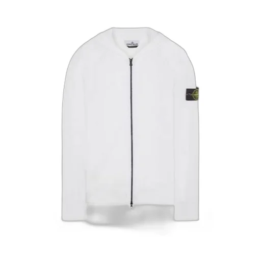 Stone Island Logo Patch Zip-Up Knitted Jacket