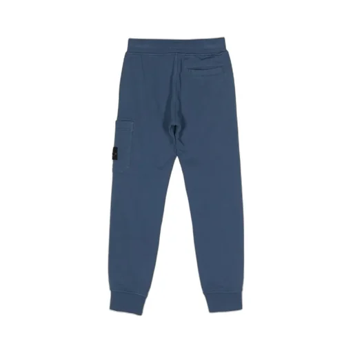 Stone Island Junior Compass-Patch Straight Hem Track Pants