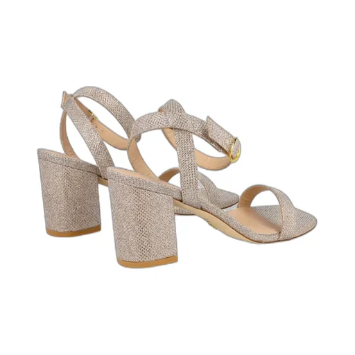 Stuart Weitzman Glitter-Detailed Ankle Strap Sandals