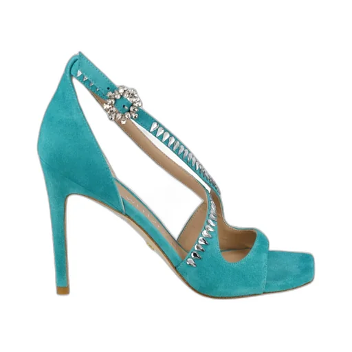 Stuart Weitzman Gemcut Embellished Heeled Sandals