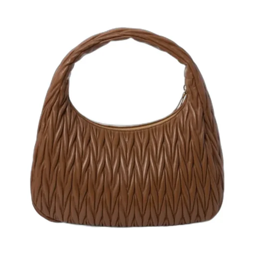 Miu Wander Matelassé Nappa Leather Hobo Bag