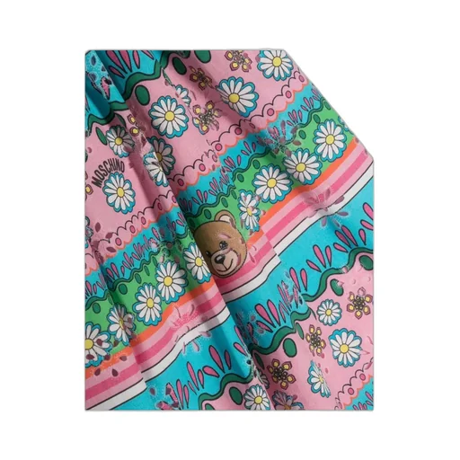Moschino Kids Teddy Bear-Printed High Waist Flared Skirt
