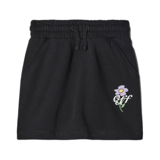 Off-White Kids Off Flowers Drawstring Skirt