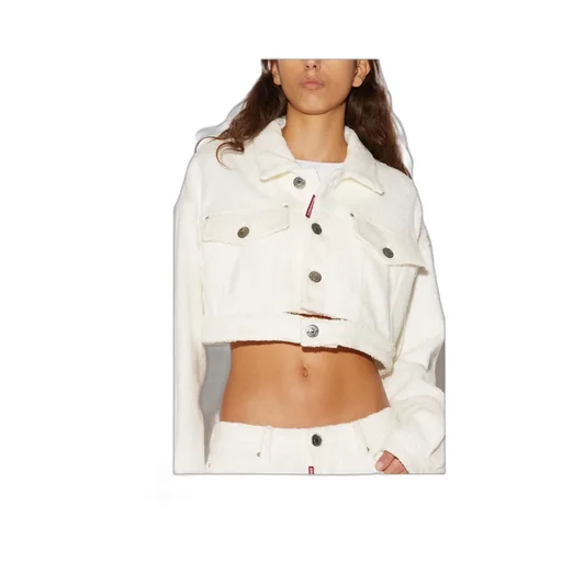 Dsquared2 Buttoned Cropped Denim Jacket
