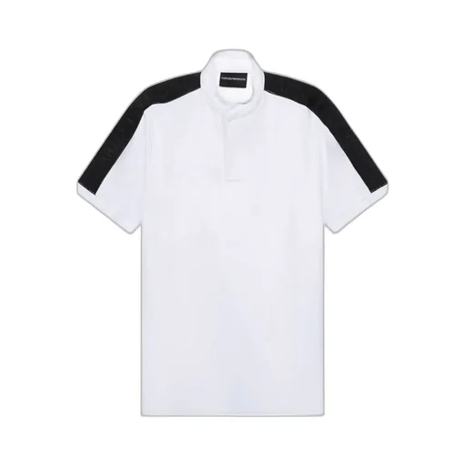 Logo-Trim Band-Collar Polo Shirt