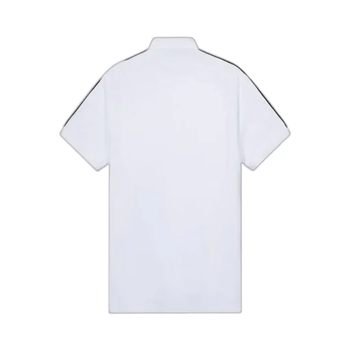 Logo-Trim Band-Collar Polo Shirt