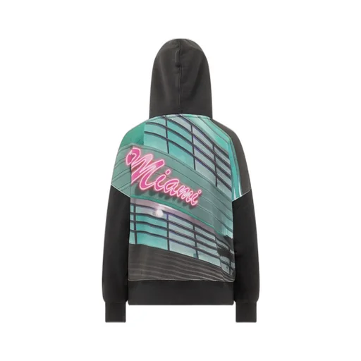 Palm Angels Graphic-Printed Drawstring Hoodie