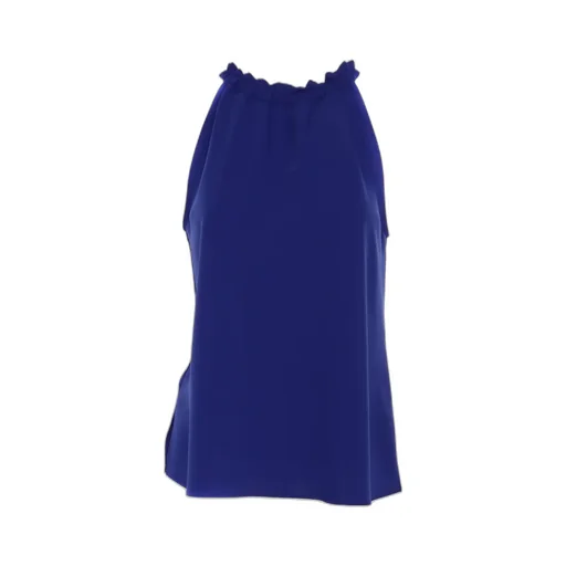P.A.R.O.S.H. Elasticated-Neck Gathered Sleeveless Blouse