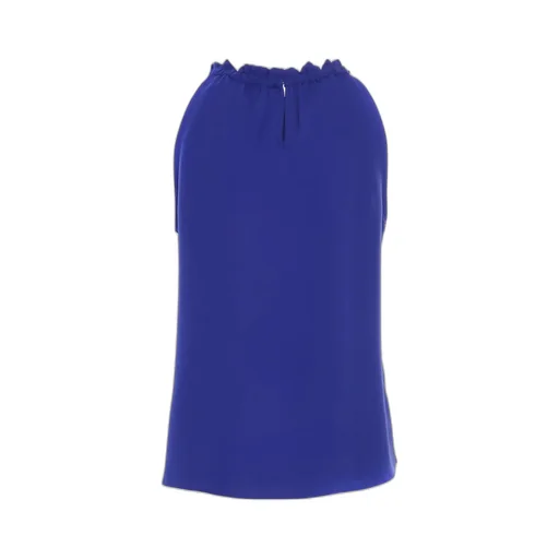 P.A.R.O.S.H. Elasticated-Neck Gathered Sleeveless Blouse