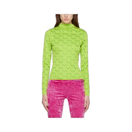 La Greca Monogram Long-Sleeve Top