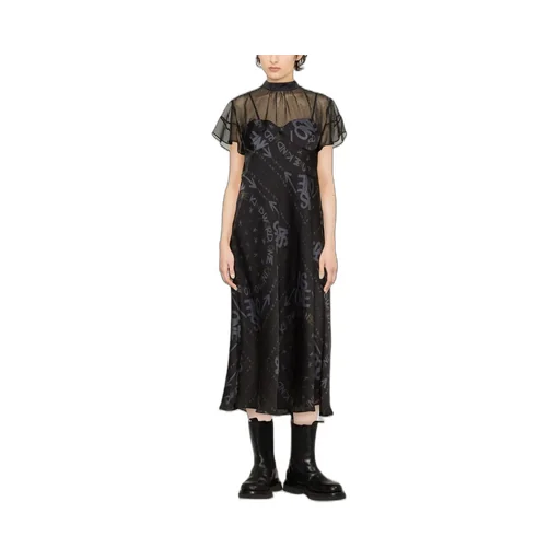 X Eric Haze Logo Print Dress