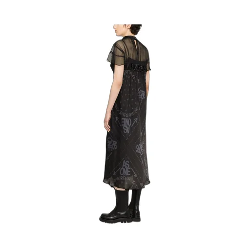 X Eric Haze Logo Print Dress