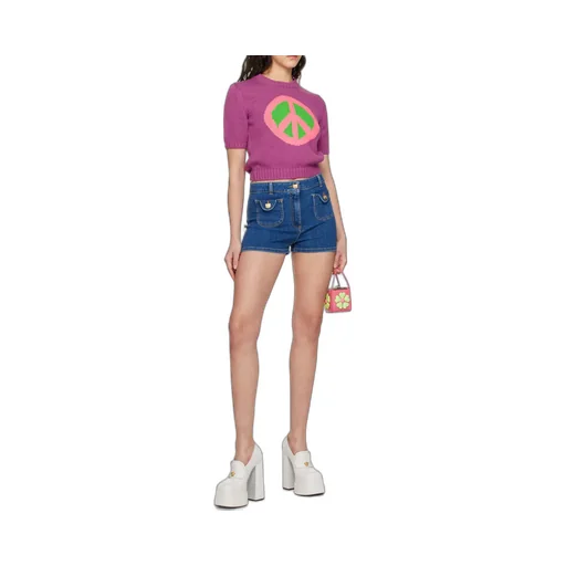 Logo Denim Shorts
