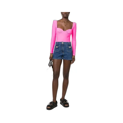 Logo Denim Shorts