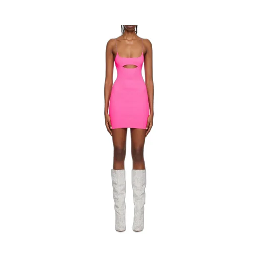 Gcds Logo Embellished Spaghetti Strap Mini Dress