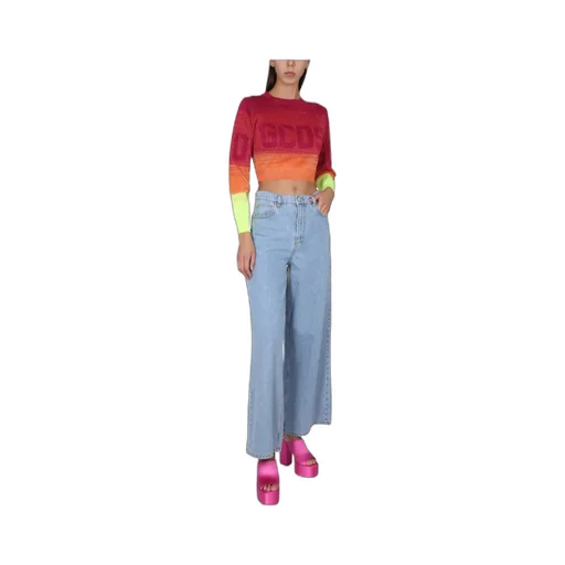 Gcds Logo Knit Cropped Jumper
